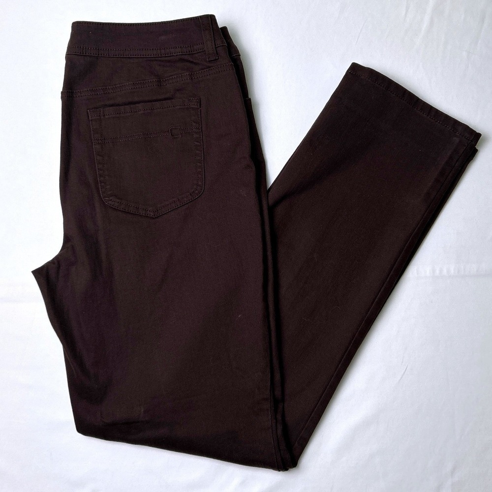 Chico's Womens Mid Rise So Slimming Girlfriend Ankle Jeans Size 1/8 Short Brown